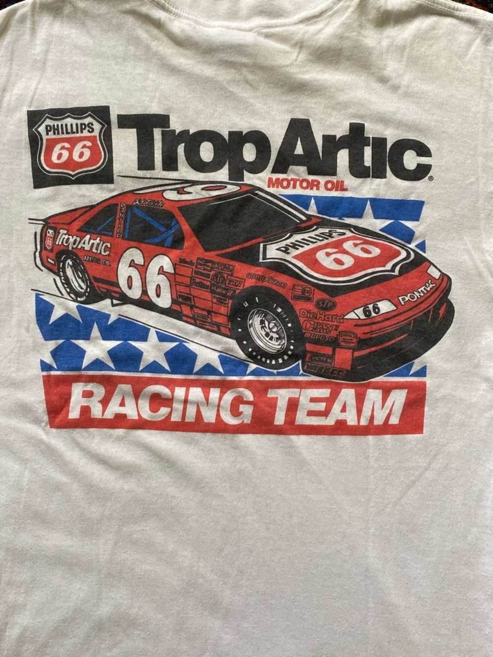 Vintage NASCAR TropArtic Phillips 66 Racing Team Tee🏆🇺🇸